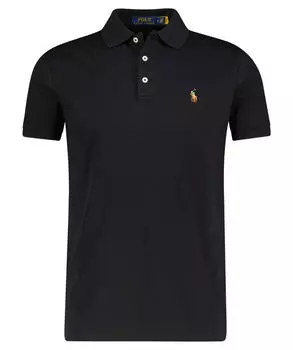 Рубашка поло узкого кроя с короткими рукавами Polo Ralph Lauren, черный