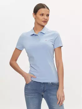 Рубашка-поло узкого кроя Tommy Jeans, синий
