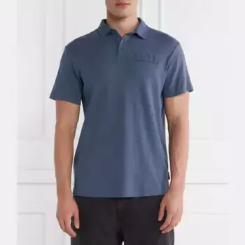 Рубашка-Поло узкого кроя Vendor Armani Exchange, синий
