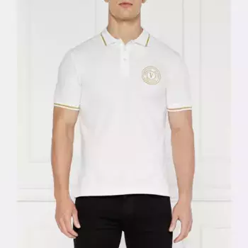 Рубашка-Поло узкого кроя Versace, белый