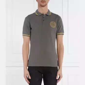 Рубашка-Поло узкого кроя Versace, черный