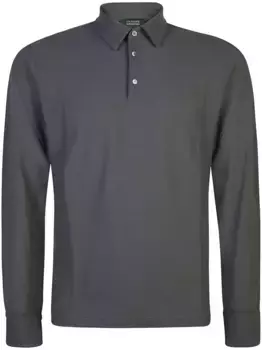 Рубашка поло узкого кроя Zanone, серый