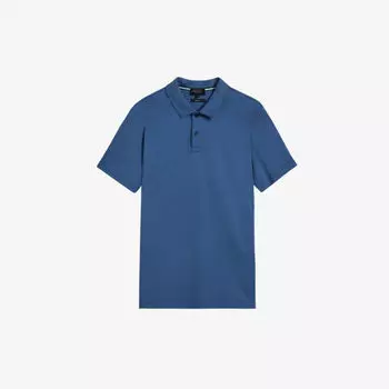 Рубашка-поло узкого кроя Zeiter из хлопка Ted Baker, синий