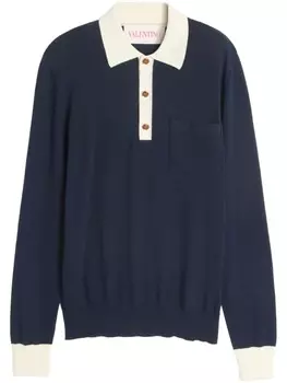 Рубашка-поло Valentino Garavani из хлопка, синий