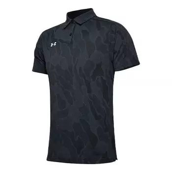 Рубашка поло vanish jacquard polo shirt 'black' Under Armour, черный