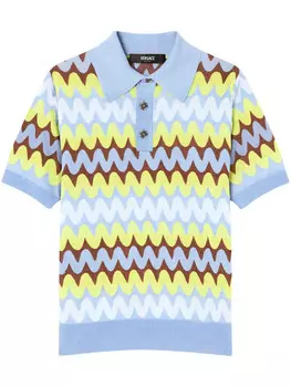 Рубашка-поло Versace Wave, синий