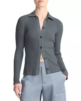 Рубашка поло Vince Rib на пуговицах, серый