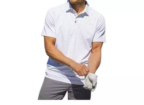 Рубашка-поло Virtue Eco Pique Tile Print, белая Cutter & Buck