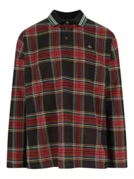 Рубашка-поло в клетку тартан Vivienne Westwood, красный