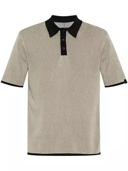 Рубашка-поло в мелкую рубчик Rag & bone, нейтральный цвет