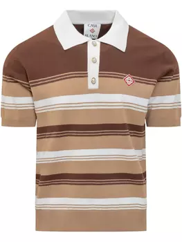 Рубашка-поло в полоску Casablanca Chicano, нейтральный