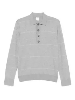 Рубашка поло в полоску Eleventy, серый