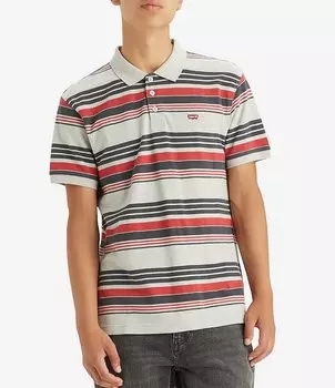 Рубашка поло в полоску Levi's Standard Fit с короткими рукавами Housemark, белый