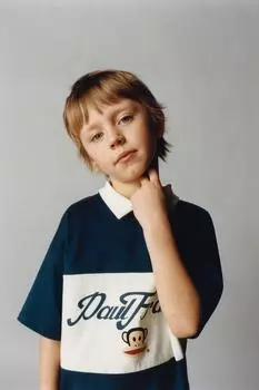 Рубашка поло в полоску paul frank ZARA, цвет Blue/White