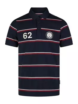 Рубашка поло в полоску поло пике Daniel Hechter, синий