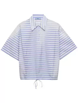 Рубашка поло в полоску Prada, синий