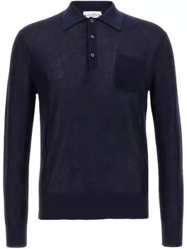 Рубашка-поло в рубчик Ballantyne, синий