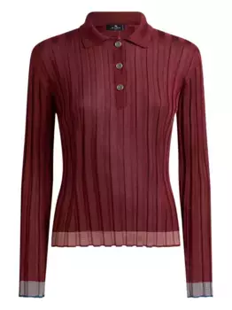 Рубашка поло в рубчик ETRO, красный
