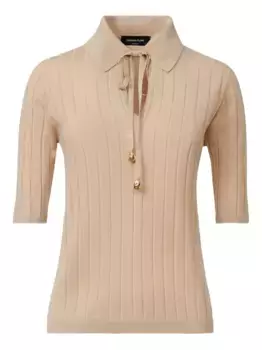 Рубашка поло в рубчик Fabiana Filippi, нейтральный