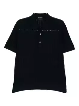 Рубашка поло в рубчик TOM FORD, синий