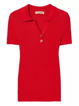 Рубашка поло в рубчик TWINSET, красный