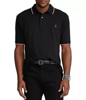 Рубашка-поло в сетку с короткими рукавами Polo Ralph Lauren Big & Tall, черный