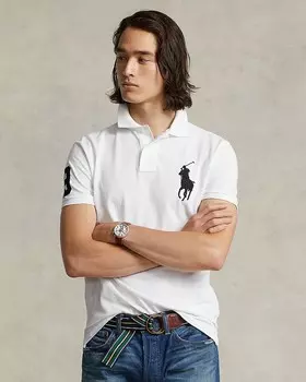 Рубашка поло в сеточку Big Pony Custom Slim Fit Polo Ralph Lauren