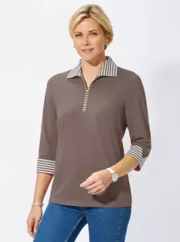 Рубашка-поло в стиле casual Looks "Shirt", коричневый