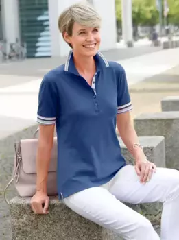 Рубашка-поло в стиле кэжуал "Рубашка-поло" Casual Looks, джинсовый