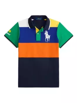 Рубашка поло в стиле колор-блок POLO RALPH LAUREN, черный