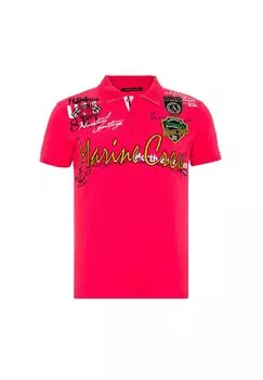 Рубашка-поло в стиле Marina CIPO & BAXX, фуксия