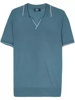 Рубашка поло Wave тонкой вязки Fedeli, синий