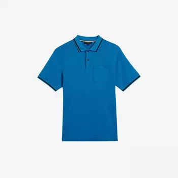 Рубашка-поло Wayfar стандартного кроя из хлопкового пике Ted Baker, синий
