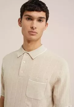 Рубашка-поло WE Fashion, бежевая