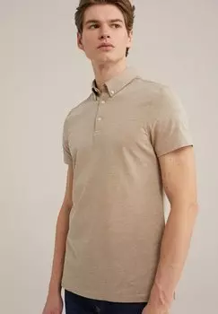 Рубашка-поло WE Fashion, бежевая