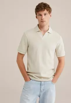 Рубашка поло WE Fashion, бежевый