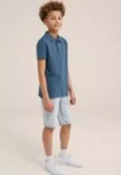 Рубашка-поло We Fashion, голубовато-серый