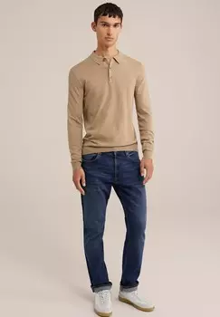 Рубашка поло WE Fashion, коричневый