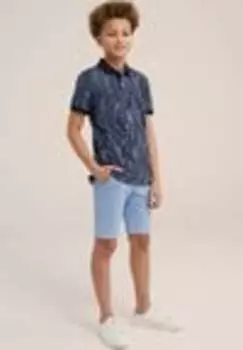 Рубашка-поло We Fashion, темно-синий