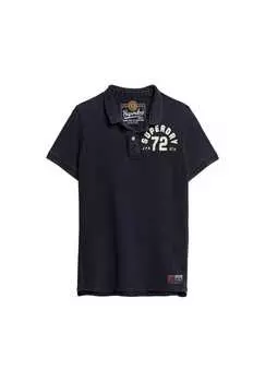 Рубашка поло - винтажный спортивный логотип поло однотонный Superdry., синий