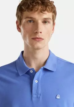 Рубашка поло WITH LOGO PATCH ON LEFT BREAST REGULAR FIT United Colors of Benetton, синий