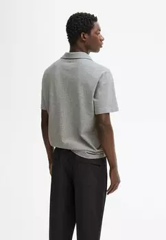 Рубашка поло WITH MOULIN DETAIL Massimo Dutti, серый