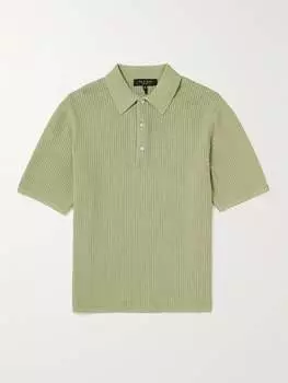 Рубашка поло вязания крючком Nolan RAG & BONE, зеленый