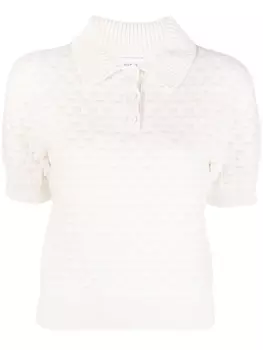 Рубашка поло вязки интарсия Barrie, бежевый