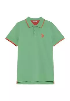 Рубашка-поло, вышивка логотипа, детская U.S. POLO ASSN., цвет Sage Green