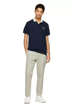 Рубашка поло, вышивка логотипа, мужская TOMMY Jeans, цвет C1g Dark Night Na