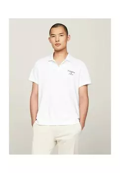 Рубашка поло, вышивка логотипа, мужская TOMMY Jeans, цвет Ybr White