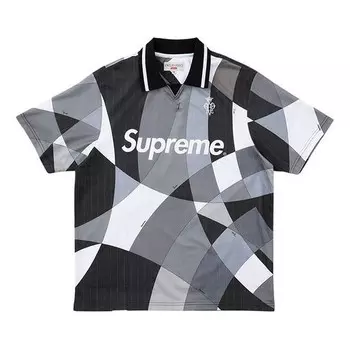 Рубашка поло x emilio pucci soccer jersey polo 'black white grey' Supreme, черный