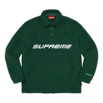 Рубашка поло x polartec l/s polo 'green white' Supreme, зеленый