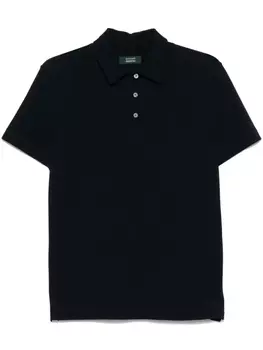 Рубашка поло Zanone пике, синий